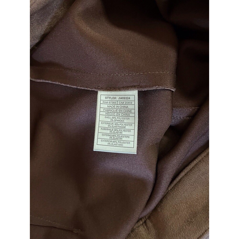BB Dakota X Steve Madden Arizona Faux Suede Mini Skirt Size 12 Camel Shark Hem - Picture 6 of 8